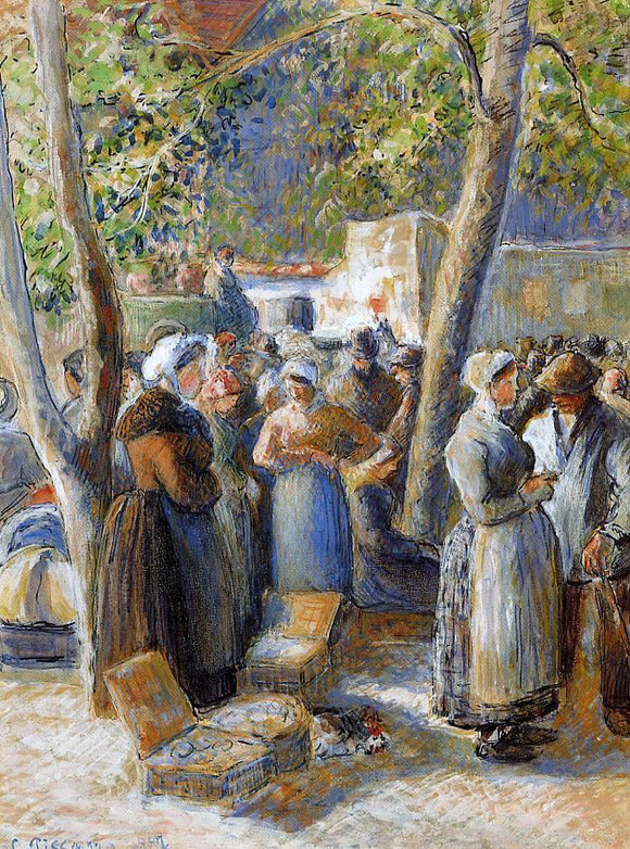  Camille Pissarro The Market in Gisors - Art Print