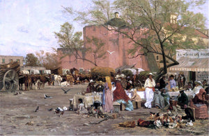  Thomas Allen The Market Plaza, San Antonio - Art Print