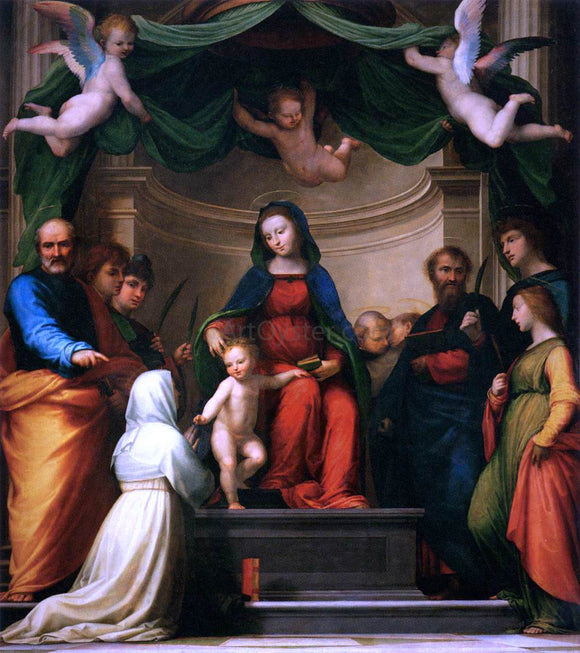  Fra Bartolomeo The Marriage of St Catherine of Siena - Art Print