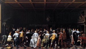  Jan Miense Molenaer The Marriage of Willem van Loon and Margaretha Bas - Art Print