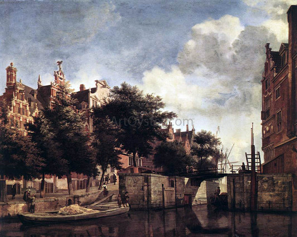  Jan Van der Heyden The Martelaarsgracht in Amsterdam - Art Print