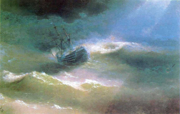  Ivan Constantinovich Aivazovsky The Mary Caught in a Storm - Art Print