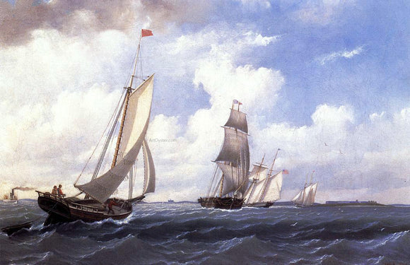  William Bradford The ' Mary' of Boston Returning to Port - Art Print