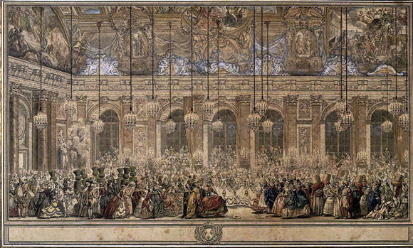  II Charles-Nicolas Cochin The Masked Ball Given by the King - Art Print