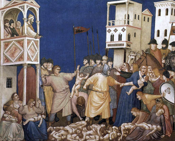  Giotto Di Bondone The Massacre of the Innocents (North transept, Lower Church, San Francesco, Assisi) - Art Print