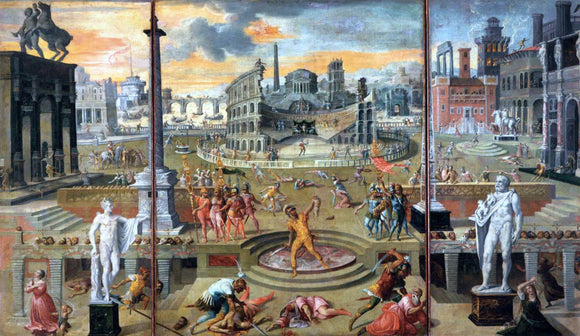  Antoine Caron The Massacres of the Triumvirate - Art Print