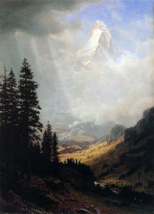  Albert Bierstadt The Matterhorn (also known as Valley of Zermatt, Switzerland) - Art Print