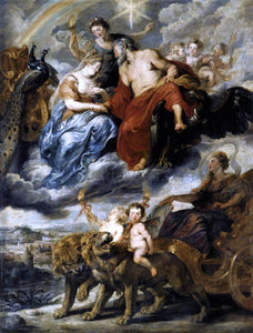  Peter Paul Rubens The Meeting of Marie de Medicis and Henri IV at Lyon - Art Print