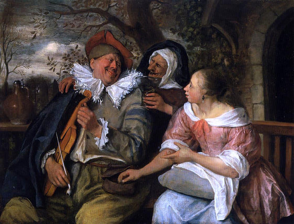  Jan Steen The Merry Threesom - Art Print