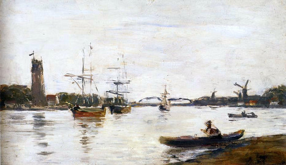  Eugene-Louis Boudin The Meuse at Dordrecht - Art Print