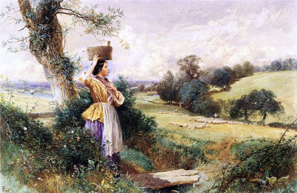  Myles Birket Foster The Milk-maid - Art Print