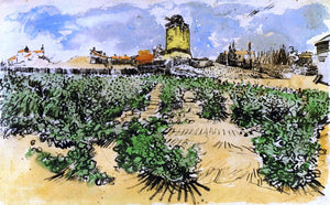  Vincent Van Gogh The Mill of Alphonse Daudet at Fontevieille - Art Print