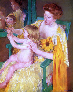  Mary Cassatt The Mirror - Art Print