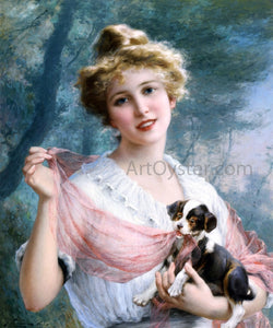  Emile Vernon The Mischievous Puppy - Art Print