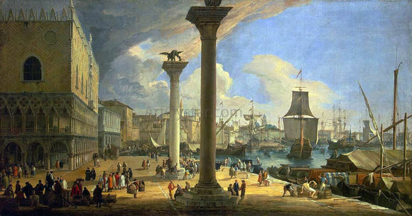  Luca Carlevaris The Molo, Looking Toward the Doge's Palace - Art Print
