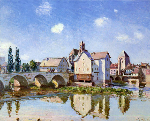  Alfred Sisley The Moret Bridge in the Sunlight - Art Print