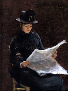  William Merritt Chase The Morning News - Art Print