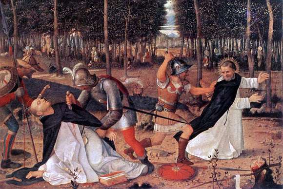  Giovanni Bellini The Murder of St Peter the Martyr - Art Print