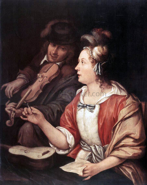  The Elder Frans Van  Mieris The Music Lesson - Art Print