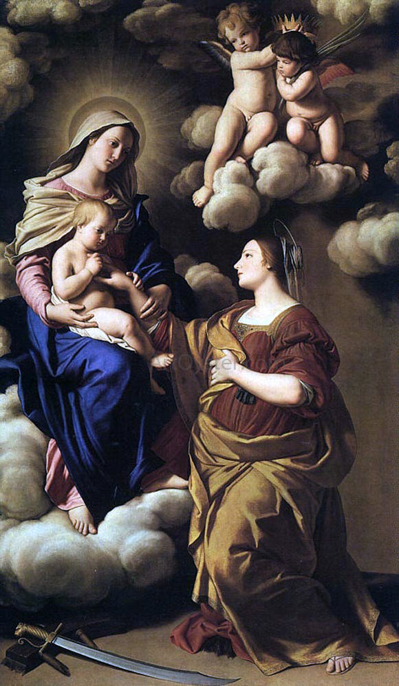  Sassoferrato The Mystic Marriage of St. Catherine - Art Print