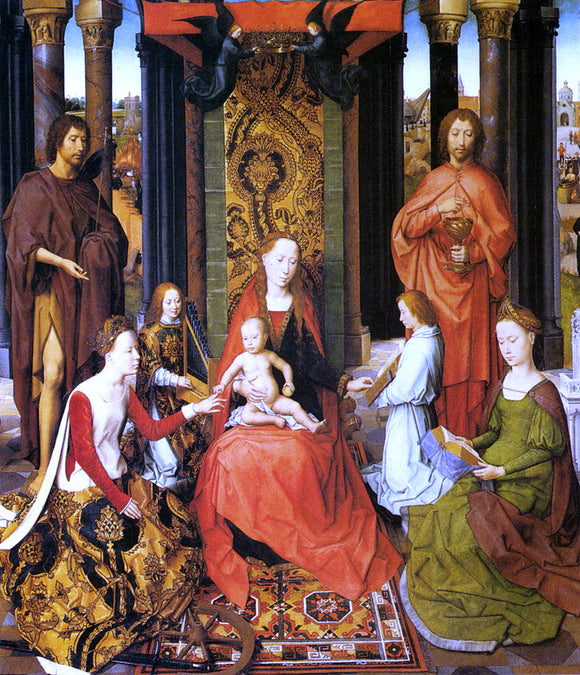  Hans Memling The Mystic Marriage of St. Catherine Of Alexandria - Art Print