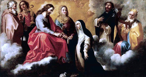  Clemente De Torres The Mystic Marriage of St Catherine of Siena - Art Print