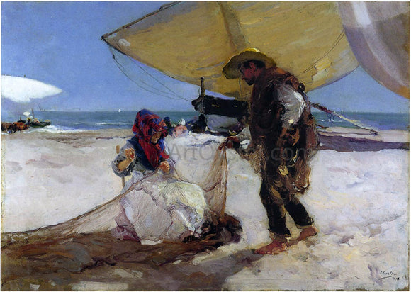  Joaquin Sorolla Y Bastida The Net - Art Print