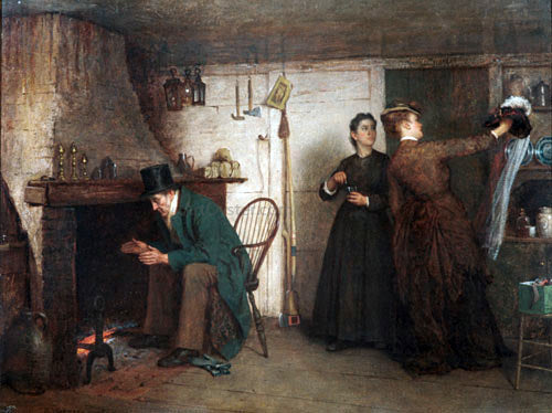  Eastman Johnson The New Bonnet - Art Print