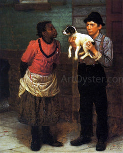  John George Brown The New Puppy - Art Print