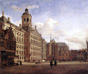  Jan Van der Heyden The New Town Hall in Amsterdam - Art Print