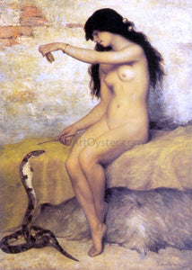  Paul Desire Trouillebert A Nude Snake Charmer - Art Print