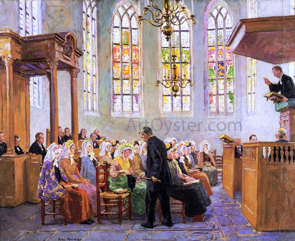  Gari Melchers The Offertory (also known as Interior of a Church) - Art Print