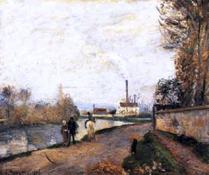  Camille Pissarro The Oise at Pontoise in Bad Weather - Art Print