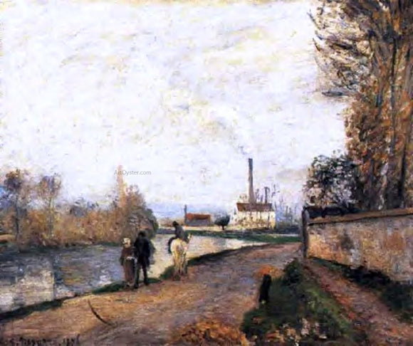  Camille Pissarro The Oise at Pontoise in Bad Weather - Art Print