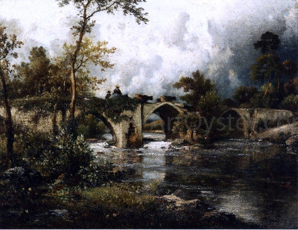  Jules Dupre The Old Bridge - Art Print