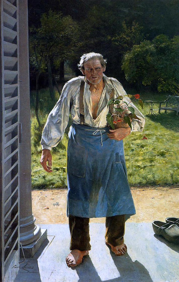  Emile Claus The Old Gardener - Art Print