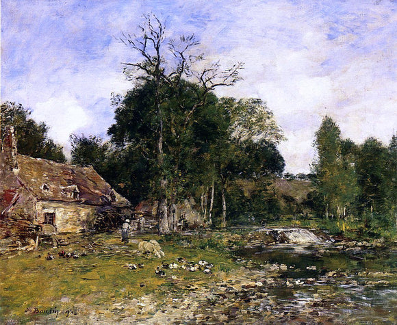  Eugene-Louis Boudin The Old Mill at Saint-Ceneri - Art Print