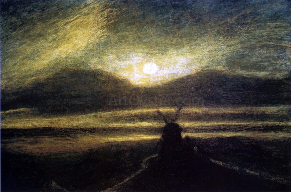  Albert Pinkham Ryder The Old Mill by Moonlight - Art Print