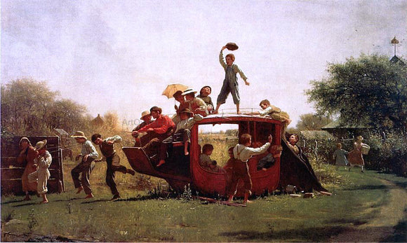  Eastman Johnson The Old Stagecoach - Art Print