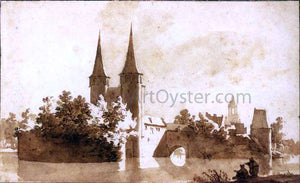  Jan De Bisschop The Oostpoort (East Gate) at Delft - Art Print