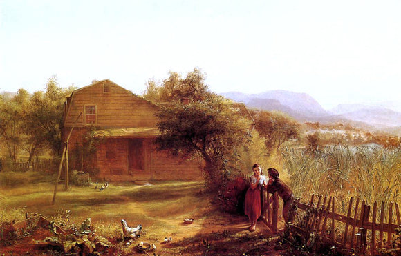  Jerome B. Thompson The Open Gate (also known as Flirtation) - Art Print