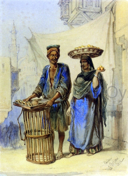 Count Amadeo Preziosi The Orange Seller, Cairo - Art Print