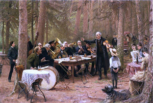  Wilhelm-Carl-August Zimmer The Orchestra, Biergarten - Art Print