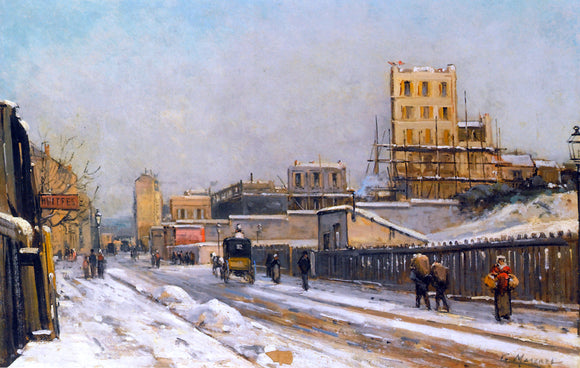  Gustave Mascart The Outskirts of Paris in the Wintertime - Art Print
