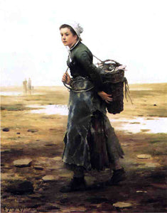  Daniel Ridgway Knight The Oyster Gatherer - Art Print