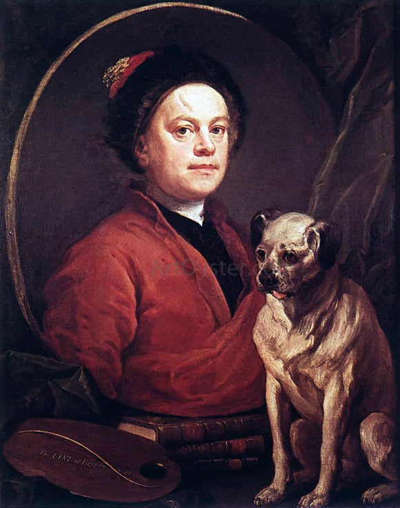  William Hogarth The Painter and His Pug - Art Print