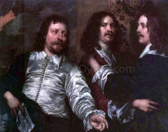  William Dobson The Painter with Sir Charles Cottrell and Sir Balthasar Gerbier - Art Print