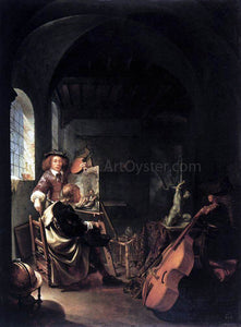  The Elder Frans Van  Mieris The Painter's Studio - Art Print