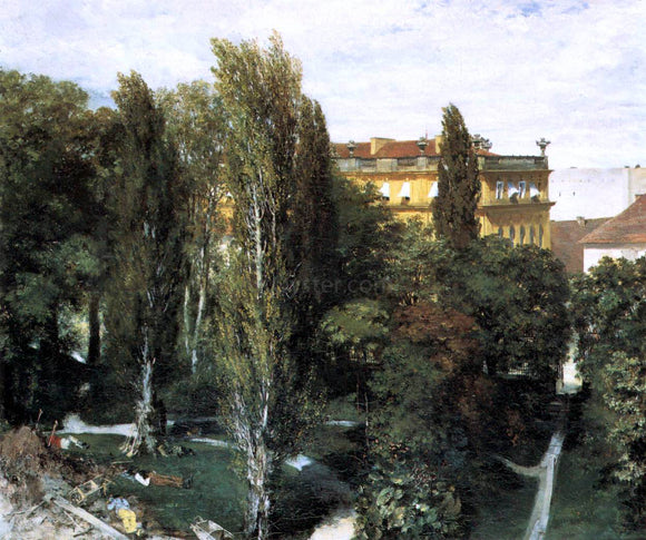  Adolph Von Menzel The Palace Garden of Prince Albert - Art Print