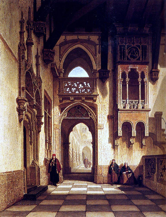  Francois Stroobant The Palace Of Casimir, The King Of Poland - Art Print